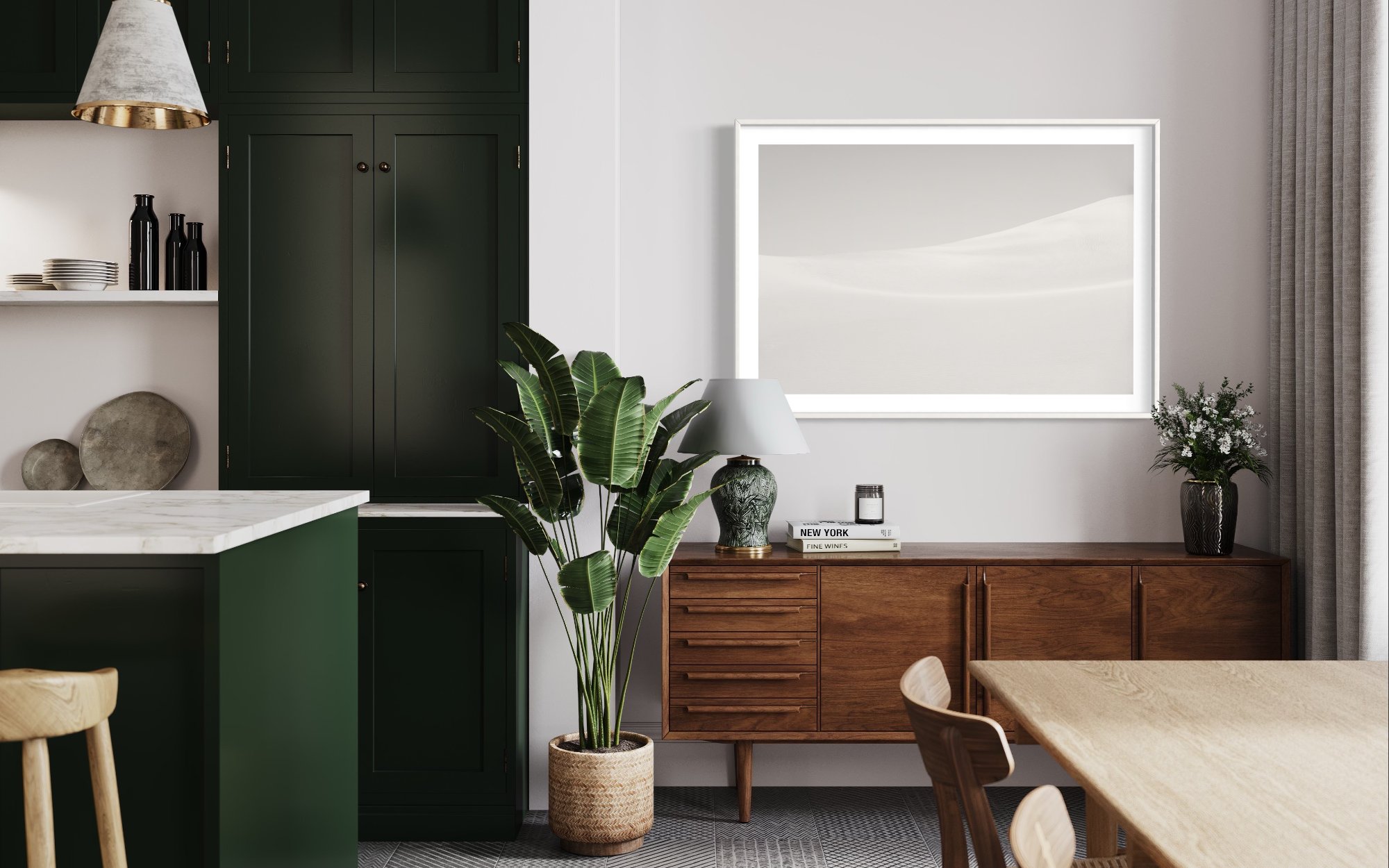 Calming Curves in bathroom